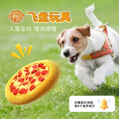 Pizza-Shaped Squeaky Chew Toy for Small and Medium Dogs - 4