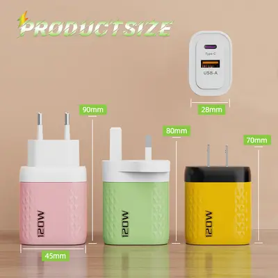 120W Fast Charger, Compatible with Apple and Huawei, Dual-Port A+C