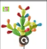 Wooden Stacking Blocks Cactus Design, Multifunctional Disassembly Toy - 7