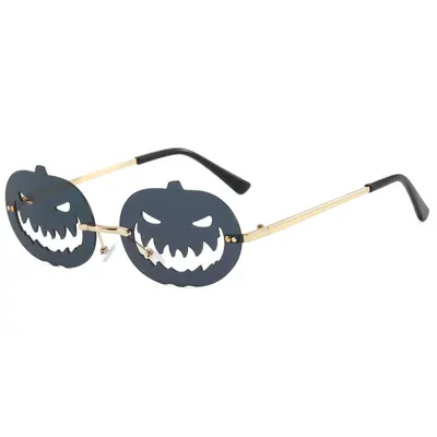Funny Pentagram Star Sunglasses with Pumpkin Design for Women - 10