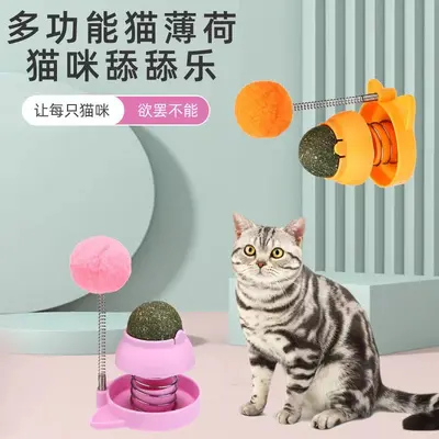 Catnip Ball, Spring Wobbling Cat Toy - 2