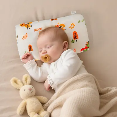 Baby-Baumwollkissen, Cassia-Perlwatte-Füllung, Abnehmbarer Bezug