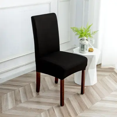 Milk silk elastic chair cover dust-proof and stain-resistant home chair protective cover manufacturer wholesale solid color chair cover - 9