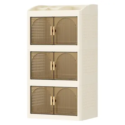 Desktop cosmetics storage box, foldable, large capacity