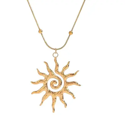 Bohemian Retro Sunflower Necklace for Women, Collarbone Chain