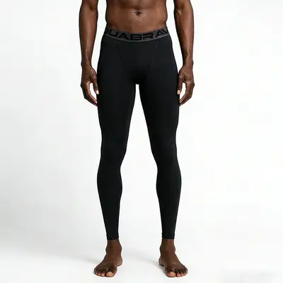 Men's Quick-Dry Color-Block Compression Sports Tights - 2