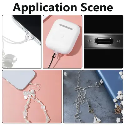 DIY transparent Type-C charging port dust cap decorative earphone jack