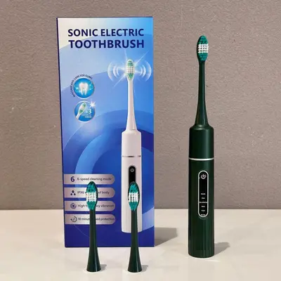 Sonic Electric Toothbrush for Adults, Rechargeable, Waterproof, Soft Bristle - 8