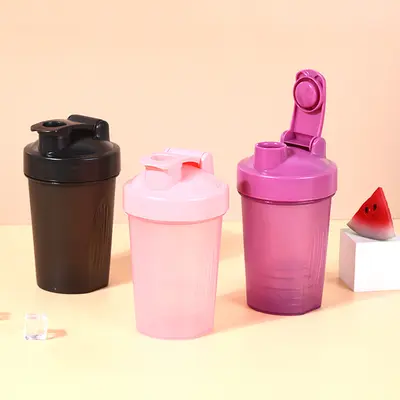 Sarsıntı fincan spor su bardağı taşınabilir protein tozu yemek yerine milkshake karıştırma kabı 400 ml plastik spor sallama fincan erkekler için