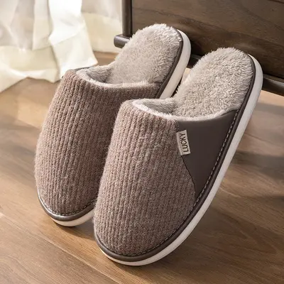 Winter Cotton Slippers, Thick Fluffy Sole, Sizes 46-51 - 11