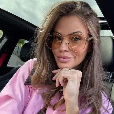 Retro Double-Bridge Oversized Frame Women's Sunglasses