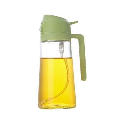 Glass oil spray bottle, spray and pour dual-function