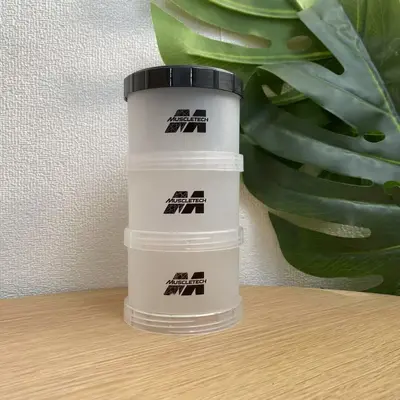 Optimon Multi-Layer Powder Box, Portable Supplement Storage Container - 11