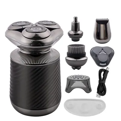 4-in-1 Men's Mini Shaver Set, Washable, with Nose Hair Trimmer