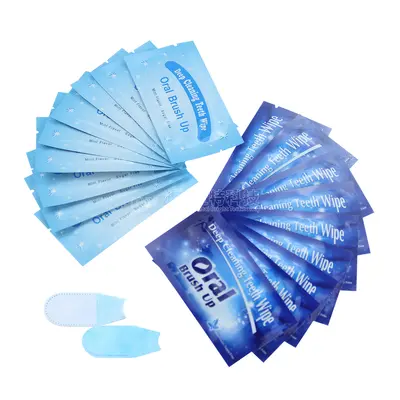 Disposable Finger Dental Cleaning Wipes with Braces Cleaning Tablets