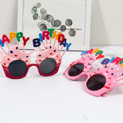 Colorful Letter Cake Shape Birthday Party Glasses - 5
