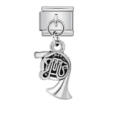 Musical instrument charm bracelet, Italian modular DIY style - 6