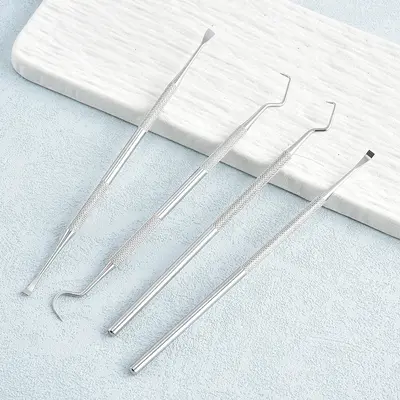 8 parçalı diş hekimi aletleri seti, paslanmaz çelik, tartar çıkarıcı - 3