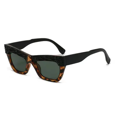 Oversize-Cat-Eye-Sonnenbrille, eckig, Sonnenschutz, unisex - 8