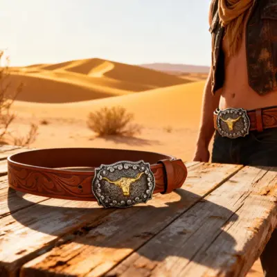 Sınırötesi Trend Batı Kovboysu Deri Kemeri Amerikan Retro Geniş Toka Erkek Bel Kemeri Moda Sokak Stili Pantolon Kemeri