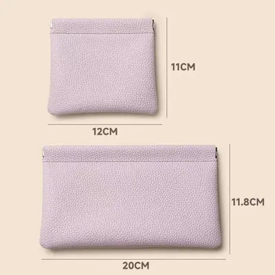 Nakit Para Cüzdanı Limon Derisi Dokulu Minimalist Klips Bozuk Para Cüzdanı Büyük Boy Uzun Taşınabilir Saklama Çantası Erkek Kadın Küçük Para Cüzdanı - 11