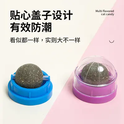 Katzenminze-Ball für Haustierkatzen, selbstbeschäftigende Wandspielzeug für Katzen, Leckspaß-Katzensnack zum Spielen und Zeitvertreib, Zahnpflege-Kauspielzeug, Gallnuss-Matatabi-Früchte