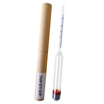 High-Precision Glass Alcohol Hydrometer, 0-100 Scale, Paper Tube Packaging - 6