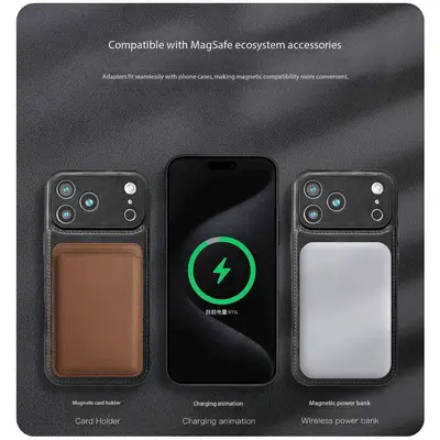 Lederhülle für Apple iPhone 18 Pro Max, magnetisch, stoßfest