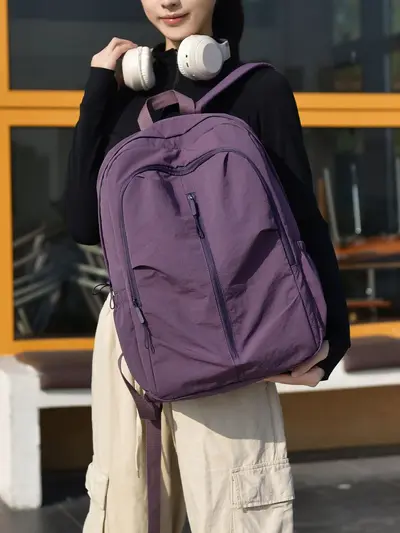 Koreanischer minimalistischer Rucksack, neues Modell, Schulrucksack, lässiger Studentenrucksack, Wanderrucksack für Outdoor-Reisen, faltbar, vielseitig kombinierbar - 3