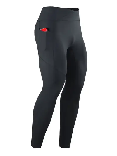 Herren-Laufleggings mit hohem Bund, Haihaut-Stoff - 6