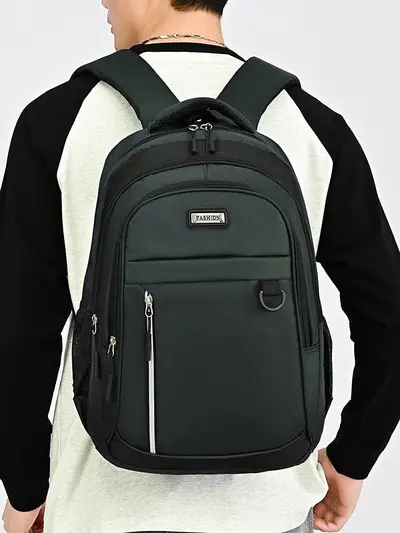 Waterproof Nylon Backpack Laptop Compartment Large Capacity - 5