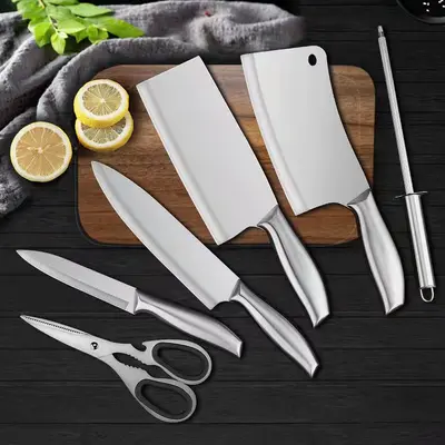 Yangjiang Bıçak Toptan Mutfak Bıçağı Ev Tipi Ultra Keskin Paslanmaz Çelik Tam Çelik Saç Akrilik Hediye Seti - 2