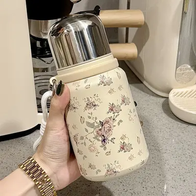 316 Paslanmaz Çelik Termos Bardak, 500 ml Büyük Kapasiteli Taşınabilir - 7