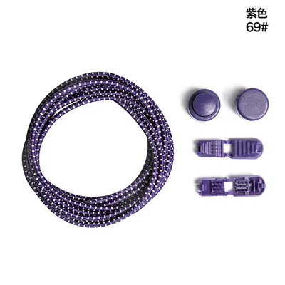 Reflektierende elastische Schnürsenkel ohne Binden, 3 mm Elastikseil, farbig - 11