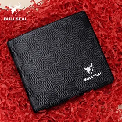 Bullseal Men's Genuine Leather Short Wallet with Driver's License Holder - 6