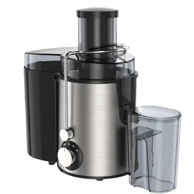 JUICER yalnızca ihracat içindir, geniş ağızlı ve posa ayırıcı, yüksek güçlü bir meyve sıkacağı, taze meyve ve sebze suyu için paslanmaz çelikten üretilmiştir.