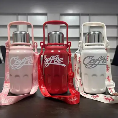 Thermosflasche für Damen aus 316er Edelstahl, großes Fassungsvermögen