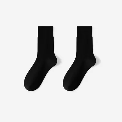 Women's Mid-Calf Socks, Pure White, Loose Cuff, Thin Summer Style - 9