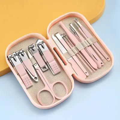 Multifunctional nail care set, stainless steel, gift box - 9