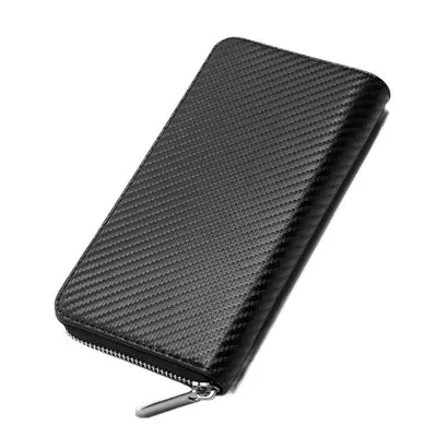 Men's Long Wallet with Zipper, Large Capacity Clutch Wallet - 5