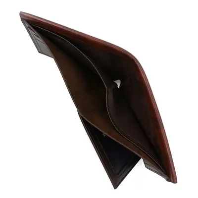 Men's Short Leather Wallet, Horizontal, Tri-Fold, Hidden Hinge - 5