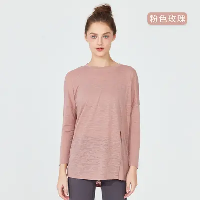 Damen-Sportoberteil in Plus Size, Langarm, lockerer Schnitt, 2023 - 7