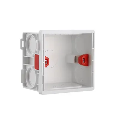 86-Type Flame-Retardant PVC Junction Box, White, for 5-Switch Socket - 6