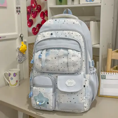 Lightweight Large Capacity School Backpack for Grades 5-6 - 10