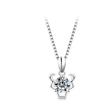 Sternzeichen-Anhänger, 925er Sterlingsilber, 1 Karat Moissanit