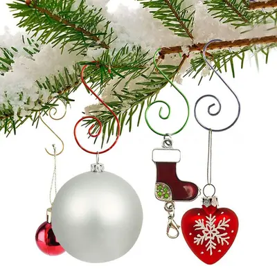 Christmas Hooks, Colorful S-Hooks and Metal Flower Hooks