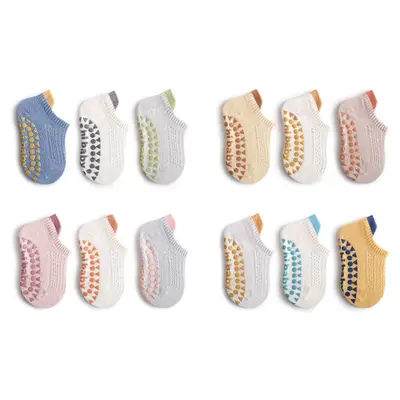 Baby Summer Thin Knit Non-Slip Floor Socks, Boneless, Boys and Girls