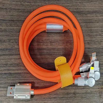 120W 3-in-1 Drehbares Schnellladekabel, Zinklegierung