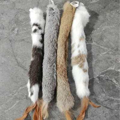 Real Rabbit Fur Octopus Cat Toy - 3