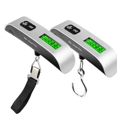 T-tipi 50kg bagaj tartısı taşınabilir yeşil ışıklı taşınabilir tartı çelik kancalı asılı tartı sınır ötesi küçük parsel tartısı spot toptan satış - 6